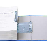 アスクル　パイプ式ファイル　A4タテ　両開き　とじ厚100mm　背幅116mm　3冊　ベーシックカラースーパー　ブルー　青  オリジナル