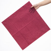 溝端紙工印刷 カラーナプキン 8つ折り 2PLY ワインレッド 1セット（200枚：50枚入×4袋）