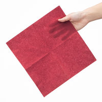 溝端紙工印刷　カラーナプキン　4つ折り　2PLY　ワインレッド　1セット（200枚：50枚入×4袋）  オリジナル