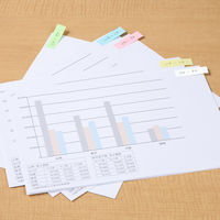 アスクル 付箋 ふせん 貼ってはがせるオフィスのふせん 50×15mm 5色セット 25冊  オリジナル