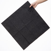 溝端紙工印刷 カラーナプキン 8つ折り 2PLY ブラック 1セット（200枚：50枚入×4袋）