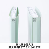 アスクル フラットファイル PP製 A4タテ 背幅18mm FF-P1S ブルー（水色） 5冊 オリジナル