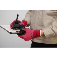 【天然ゴム背抜き手袋】 ショーワグローブ ライトグリップ No.341 レッド M 1双