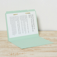 プラス　カットフォルダー　マチなし　4山　ブルー　FL-064IF　87235　1セット（40枚：4枚入×10袋）