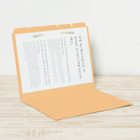 プラス　カットフォルダー　マチなし　5山　イエロー　FL-065IF　87387　1セット（50枚：5枚入×10袋）