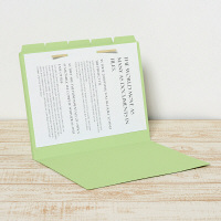 プラス　カットフォルダー　マチなし　5山　グリーン　FL-065IF　87386　1セット（50枚：5枚入×10袋）