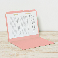 プラス　カットフォルダー　マチなし　5山　ピンク　FL-065IF　87388　1セット（50枚：5枚入×10袋）