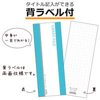 セキセイ　見出し付きキャリーファイル　背幅40mm　1セット（3冊：1冊×3）
