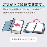 セキセイ　のびーるファイル　エスヤード　外ひも付　A4タテ　ブルー　100冊　AE-50FH