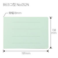 プラス フラットファイル B6ヨコ ブルー No.052N　100冊