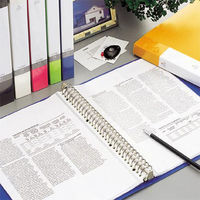 クリヤーブック 差し替え式 30穴 A4タテ 15ポケット 背幅25mm 10冊 青 G3801-8 リヒトラブ