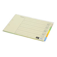 キングジム カラーインデックス B4ヨコ 5山 2穴 909E　100組（10組入×10袋）