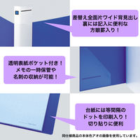 キングジム　クリアーファイルカラーベース（タテ入れ）　A4タテ　60ポケット　黒　1セット（10冊：5冊入×2箱）
