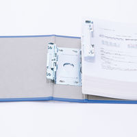 アスクル　パイプ式ファイル 両開き　ベーシックカラースーパー（2穴）A4ヨコ　とじ厚50mm背幅66mm　ブルー　10冊  オリジナル