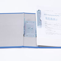 アスクル　パイプ式ファイル片開き　ベーシックカラー（2穴）　B4ヨコ　とじ厚50mm背幅66mm　ブルー　3冊  オリジナル