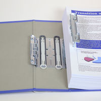 キングファイル　スーパードッチ　脱着イージー　A4タテ　とじ厚70mm　グレー　3冊　キングジム　両開きパイプファイル　2477Aクレ