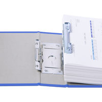 アスクル　パイプ式ファイル 両開き　ベーシックカラースーパー（2穴）A4ヨコ　とじ厚60mm背幅76mm　ブルー　  オリジナル