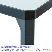 アール・エフ・ヤマカワ　TEO　ミーティングテーブル　ホワイト×ブラック　幅1500×奥行750×高さ720mm　1台（直送品）