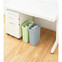 リス くず入れ ニーナカラー 13L ゴミ箱 グリーン 1個 幅172×奥行304×高さ350mm 日本製 デスクサイド スリム角型 オリジナル