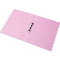 ハピラ　リングファイル丸型2穴　A4タテ　背幅25mm　カラバリ　ピンク  オリジナル