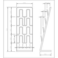 【アウトレット】山崎実業 スリムスリッパラック 4足用 レッド 1台