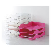 ソニック　デスクトレー再生　A4タテ　桃　DA-245-P