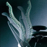 Steelcase　リープチェア肘付き　アルミポリシュ革張り/ブラック　（直送品）