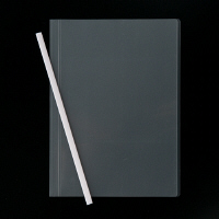 アスクル　レール式クリアーホルダー　A4タテ　50枚とじ　ホワイト　10冊　ファイル  オリジナル