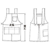 KAZEN エプロン（ショート丈） サックスブルー（水色） S 914-71（直送品）