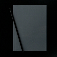 アスクル　レール式クリアーホルダー　A4タテ　50枚とじ　ブラック　100冊  オリジナル