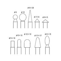 エスコ 10本組 ダイヤモンドバー(6mm軸) EA819SY-63 1組（直送品）