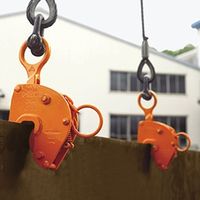 エスコ 2.0ton 鋼板堅吊クランプ(手動ロック式) EA984DM-2 1個（直送品）