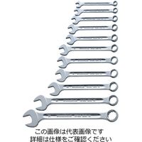 エスコ 11本組/ 8ー22mm 片目片口スパナ EA614ST-2 1組(1セット)（直送品）