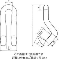 エスコ 1.0ton 吊りフック EA987ND-1 1個（直送品）