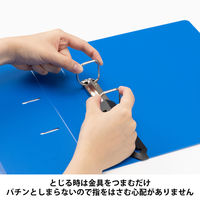 Matakul D型ツイストリングファイル 背幅47mm ブルー 表紙部分に使用済みクリアホルダーからつくった再生材30％配合 1冊 オリジナル