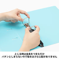 Matakul D型ツイストリングファイル 背幅47mm ライトブルー 表紙部分に使用済みクリアホルダーからつくった再生材30％配合 1冊 オリジナル