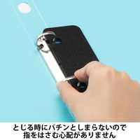 Matakul 丸型ツイストリングファイル 背幅27mm ライトブルー 表紙部分に使用済みクリアホルダーからつくった再生材30％配合 1冊 オリジナル