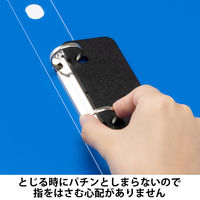 Matakul 丸型ツイストリングファイル 背幅36mm ブルー 表紙部分に使用済みクリアホルダーからつくった再生材30％配合 1冊 オリジナル