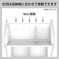 トヨダプロダクツ ブックラックワゴン 高重量タイプ3段 1台 幅603×奥行352×高さ1251mm 斜め型 キャスター付き 耐荷重35kg