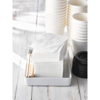 イデシギョー　植林木6つ折り　紙ナプキン　白無地　1袋（100枚入）