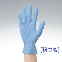 ファーストレイト　「現場のチカラ」　使いきりニトリル手袋　ブルー　粉あり　M　1箱（100枚入） オリジナル