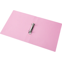 ハピラ　リングファイル丸型2穴　A4タテ　背幅40mm　カラバリ　ピンク オリジナル