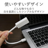 Mini DisplayPort[オス] - HDMI[メス] 変換アダプター 15cm 白 AD-MDPHDMIWH エレコム 1個