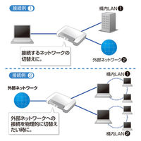 サンワサプライ LAN切替器(2回路) SW-LAN21（直送品）