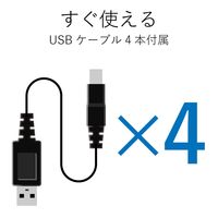 エレコム USB2.0手動切替器 4切替 USS2-W4 1個（直送品）