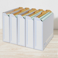 プラス　ボックスファイル（エコノミータイプ）　A3　ブルー　1袋（5冊入）