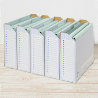 プラス ボックスファイル（エコノミータイプ） B4ヨコ ブルー 青 5冊 77897