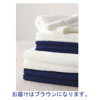 今治ベーシックフェイスタオル　ブラウン　1セット（10枚：1枚×10）