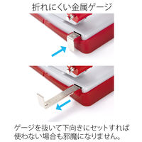 プラス 2穴パンチ フォース1/2 Mサイズ レッド PU-830A 1個