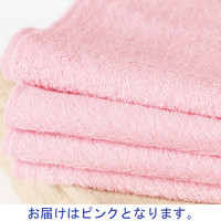 クイックカラーロングフェイスタオル　ピンク　1パック（5枚入）